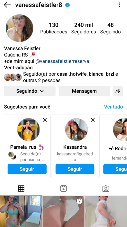 Ninfeta gostosa do Instagram #7diaJNFL